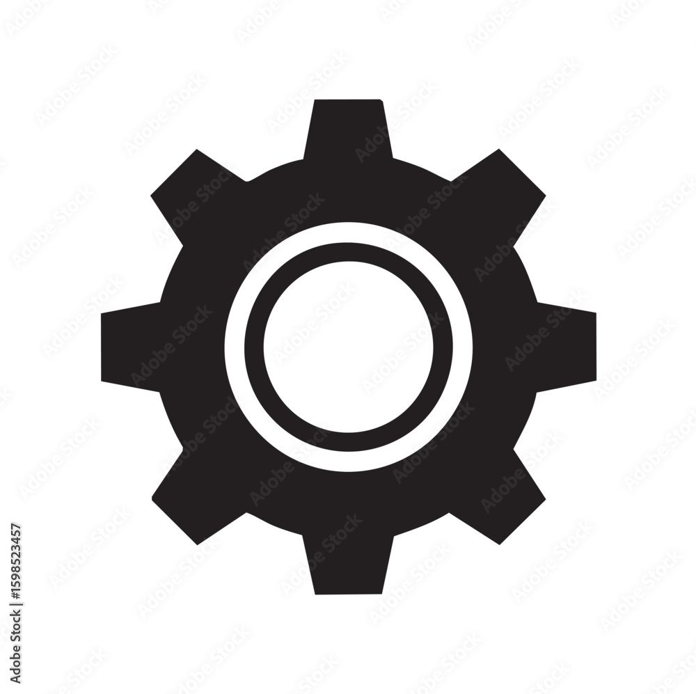 Minimal Flat Design Settings Icon - ミニマルフラットデザインの設定アイコン Minimal Flat Design Settings Icon - ミニマルフラットデザインの設定アイコン