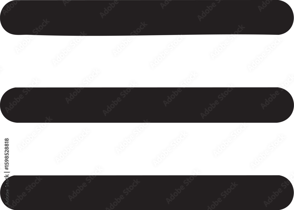 Obraz premium Minimal Flat Design Menu Icon - ミニマルフラットデザインのメニューアイコン