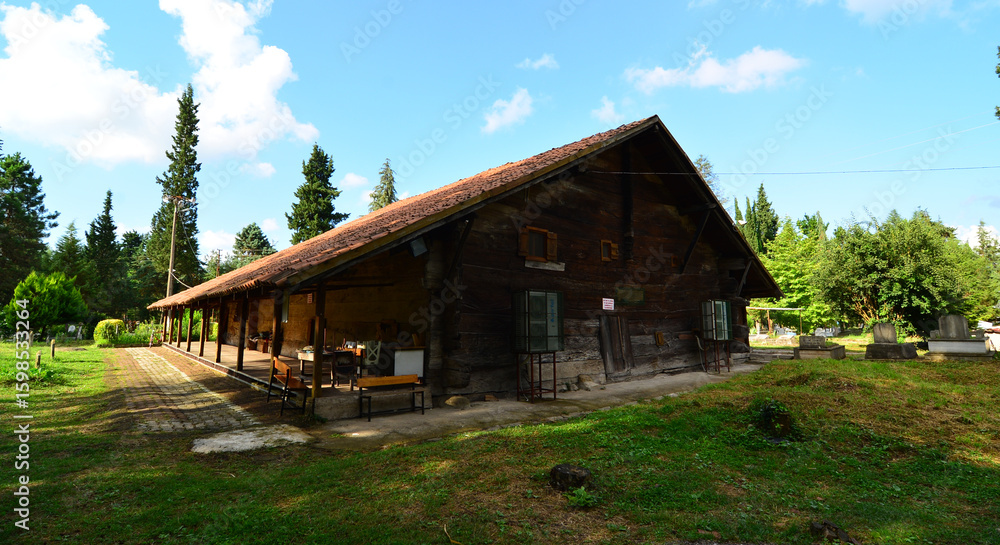 Gogceli Mosque, located in Samsun, Turkey, was built in the 13th century. It is made entirely of wood. Gogceli Mosque, located in Samsun, Turkey, was built in the 13th century. It is made entirely of wood.
