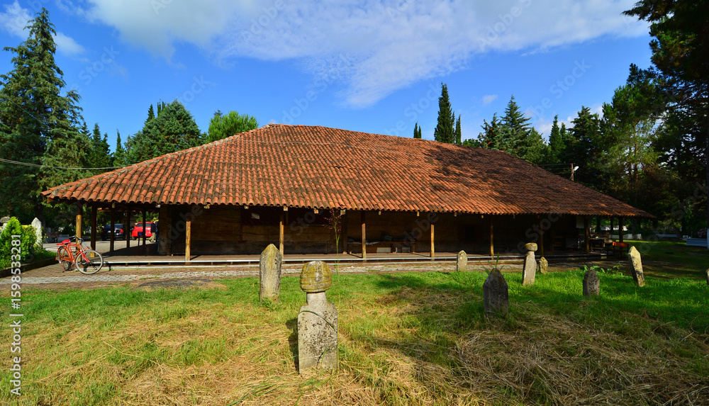 Gogceli Mosque, located in Samsun, Turkey, was built in the 13th century. It is made entirely of wood. Gogceli Mosque, located in Samsun, Turkey, was built in the 13th century. It is made entirely of wood.