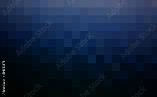 Deep Blue Pixelated Gradient Background with Dark and Cool Tones - Minimalist Abstract Digital Art for Modern Design, Technology, and Atmospheric Visual Projects