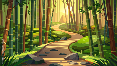 bamboo forest in the morning