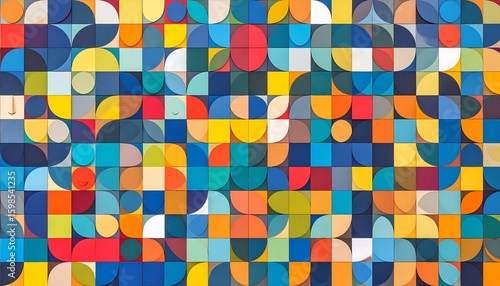 Colorful geometric pattern (4)