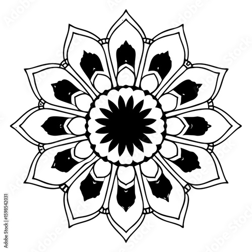 Ornamental Arch Mandala on Garnet Texture