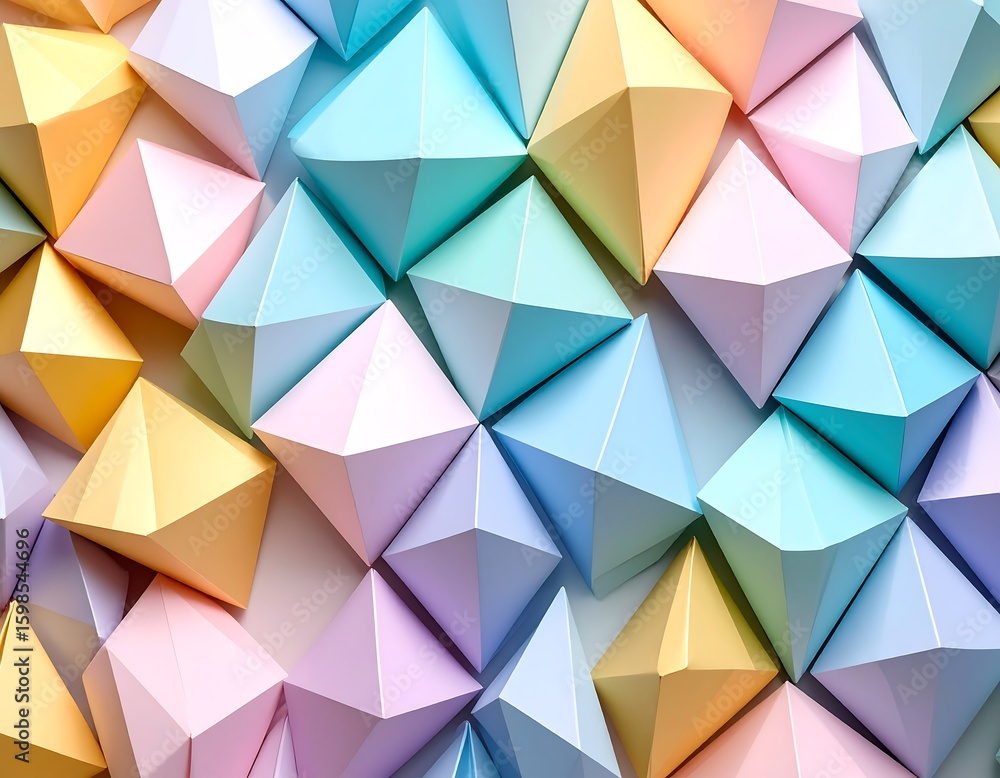 Fototapeta premium Colorful geometric shapes (1)