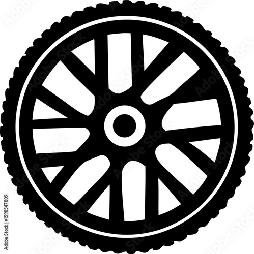 Wheel Silhouette Vector Design