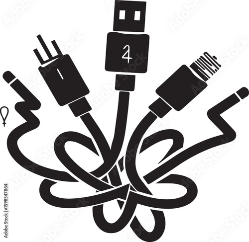 Electric item silhouette vector illustration