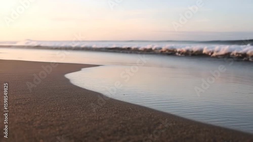 Wallpaper Mural Ocean Wave at Golden Hour | Gentle Shoreline at Sunset
 Torontodigital.ca