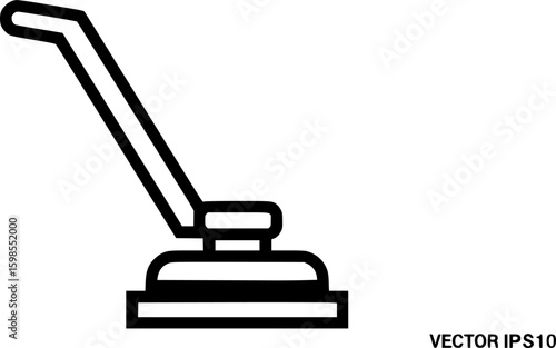 Minimalist floor scrubber icon design
