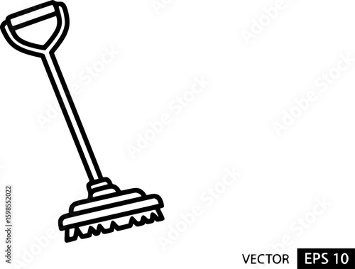 Minimalist floor scrubber icon design
