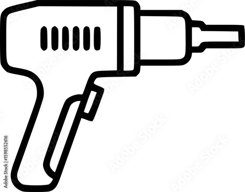 Minimalist torque wrench icon in vector style

