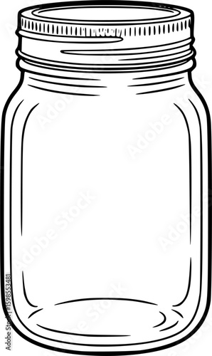 Clean vector mason jar illustration
