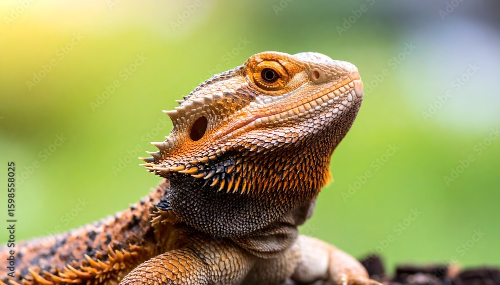 Obraz premium Close-up of a colorful lizard