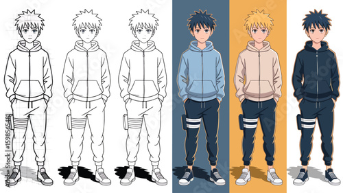 boy anime character png silhouette art illustration stock photos premium quality