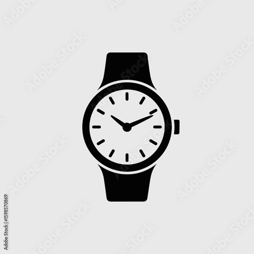 Elegant Timepiece Icon Classic Wristwatch Graphic Design for Timeless Style and Precision