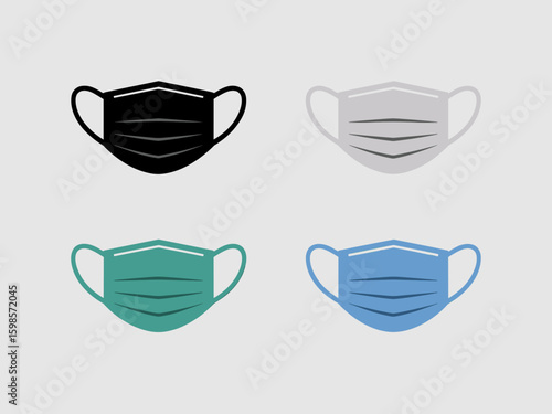 Assorted Face Masks Collection Protective Gear in Various Colors for Health and Safety
