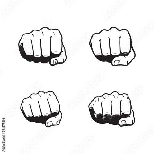 fist punch vector design