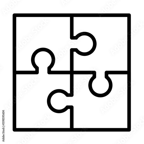 Puzzle pieces - vector icon