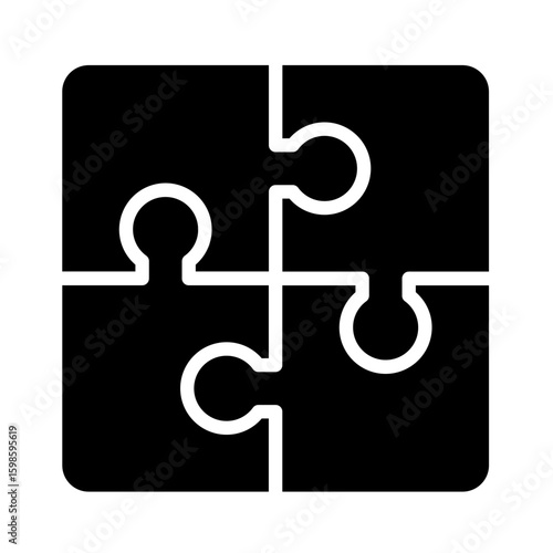 Puzzle pieces - vector icon