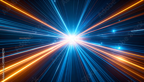 Speed Light Rays Abstract Background.