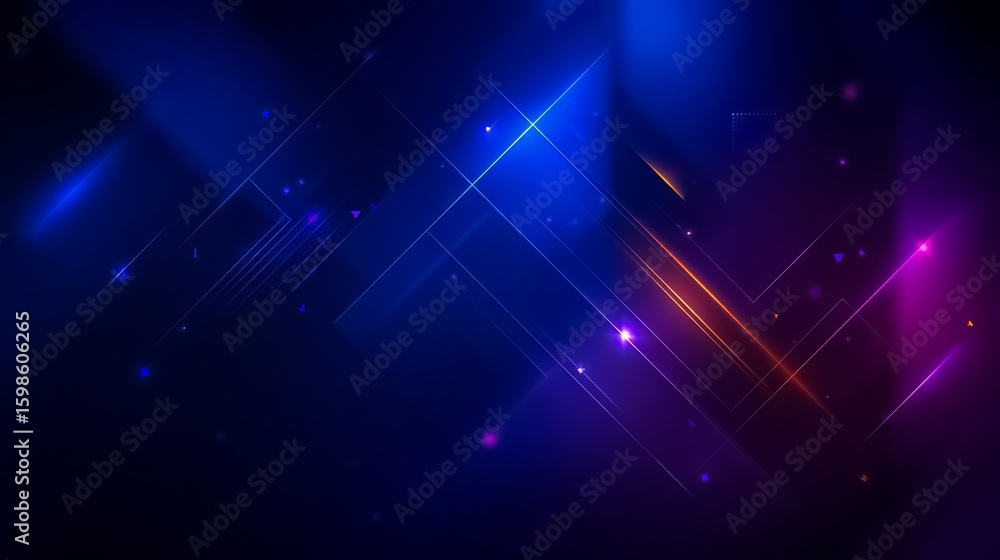 Fototapeta premium Blue and purple background with a lot of light and dark blue lines