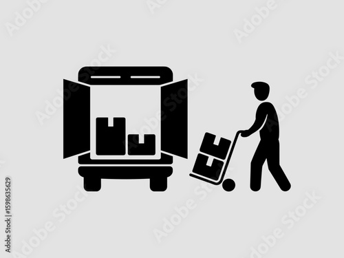 Efficient Cargo Delivery Truck Loading and Unloading