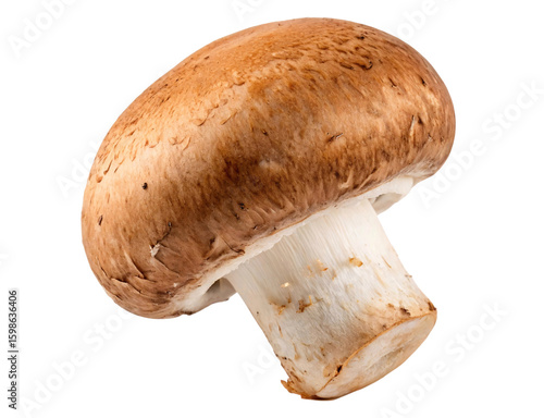Whole Brown Cremini Mushroom PNG – Fresh Edible Fungi Isolated on Transparent Background