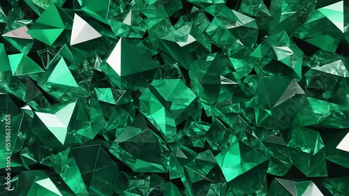 Close-up of green diamonds