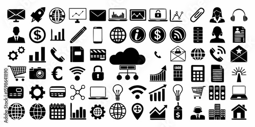 Set of mega collection vector icons for web design