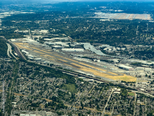 aerial view of landscape around 