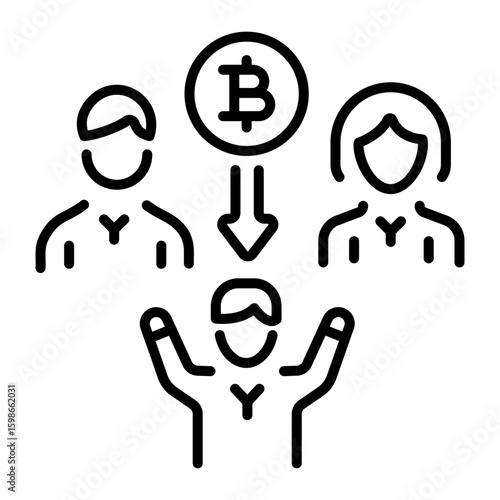 A line style icon showing stakeholders