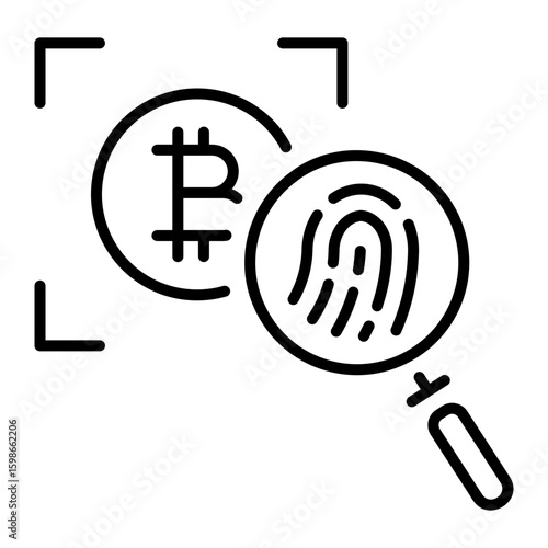 A linear style icon representing cryptographic signature