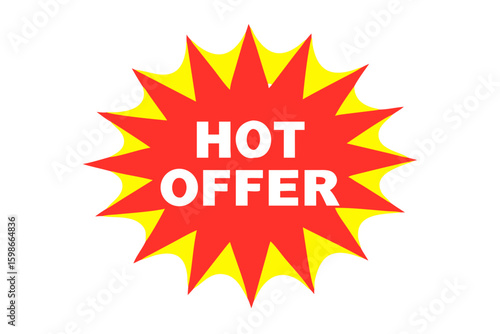 Hot offer sale promotion vector image for marketing and discount advertisement use