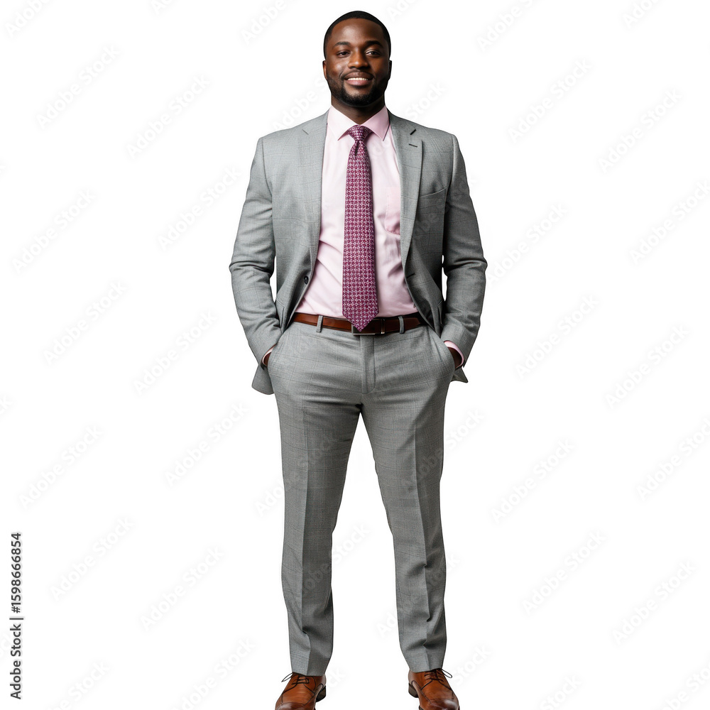 Fototapeta premium Man in suit isolated on transparent background