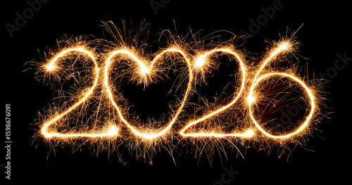 Happy New Year 2026. Design element.