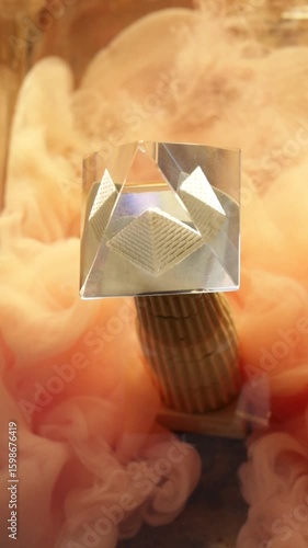 pyramid shrouded in mysterious and surrealistic fog