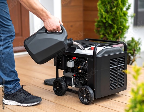 Filling a portable air compressor