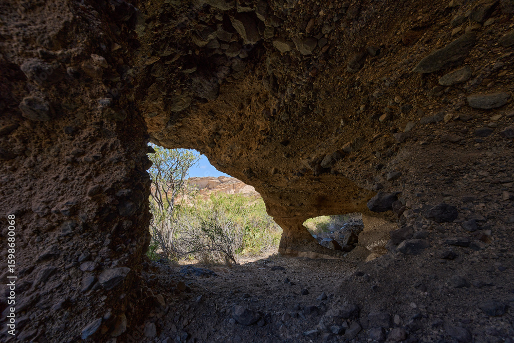 Obraz premium Eroded volcanic formation Los Derriscaderos
