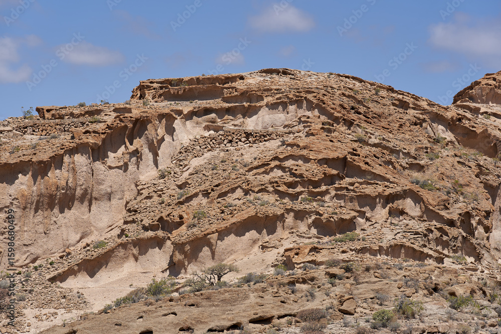 Fototapeta premium Los Derriscaderos rugged ravine landscape