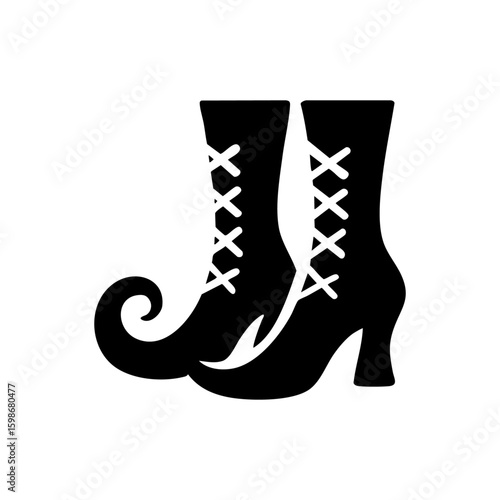 Witch boots with laces