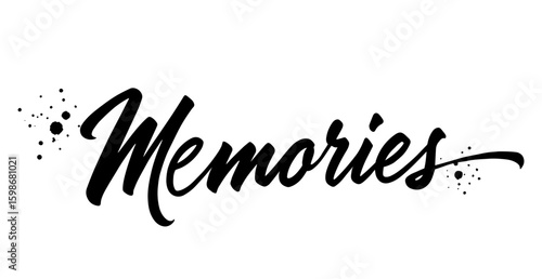 Handwritten "Memories" with Dotted Accents