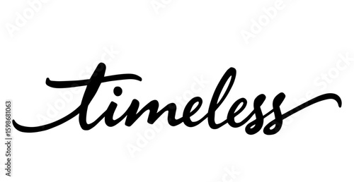 Handwritten "Timeless" in Elegant Cursive Script