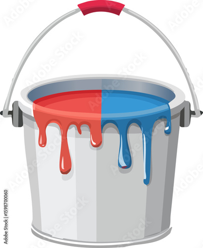 bucket with paint