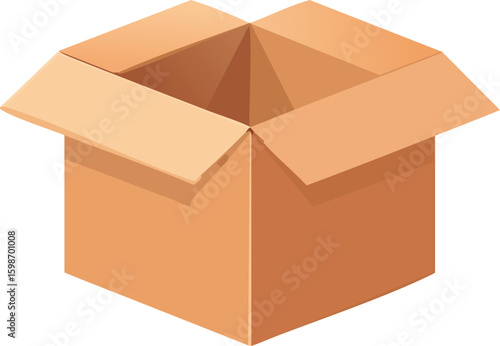 izole edilmiş boş bir kutu 