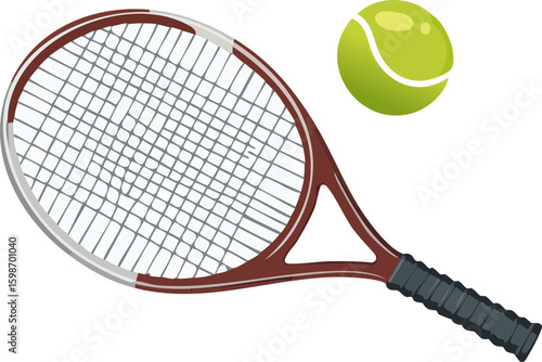 tenis topu ve raket 