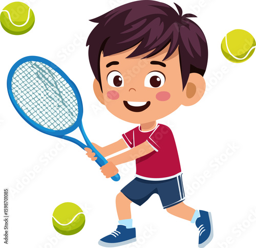 tennis player cartoon