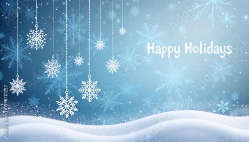 Festive fireworks with wishes for joy, health, and success for Christmas cards  