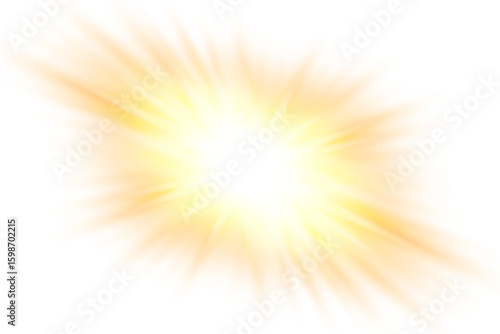 Radiant Yellow Light Burst