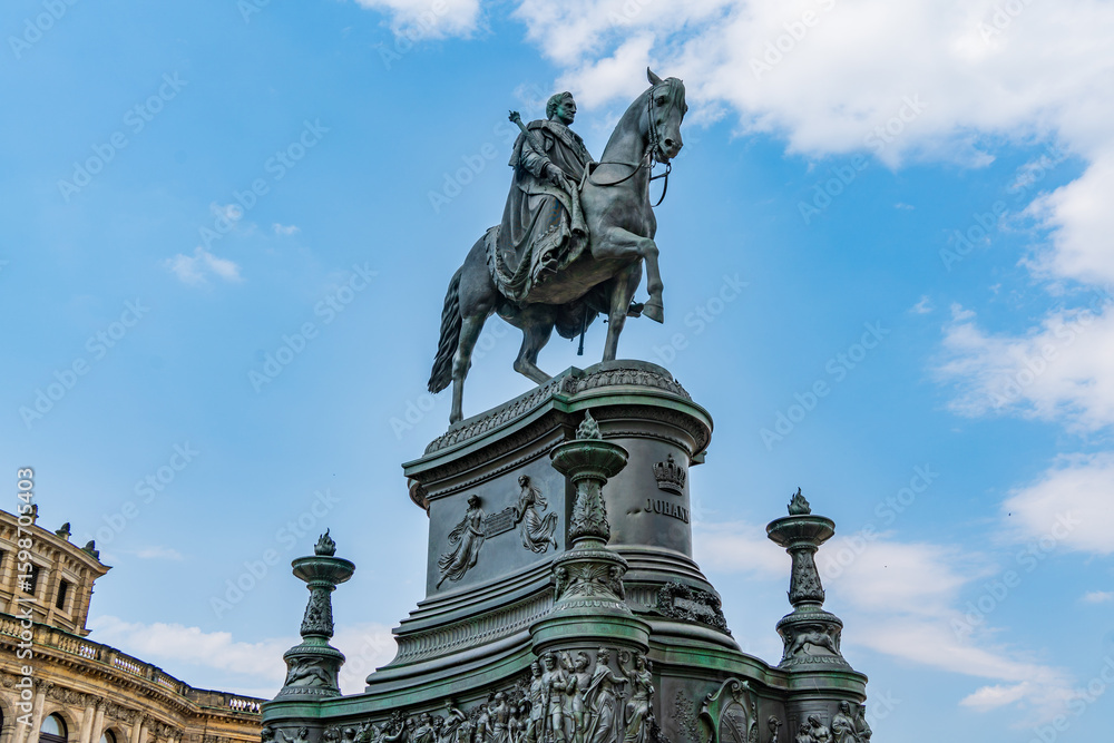 Fototapeta premium Statue of King Johann in Dresden, Germany