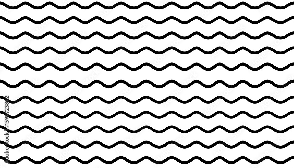 Simple black wavy lines on a white background
